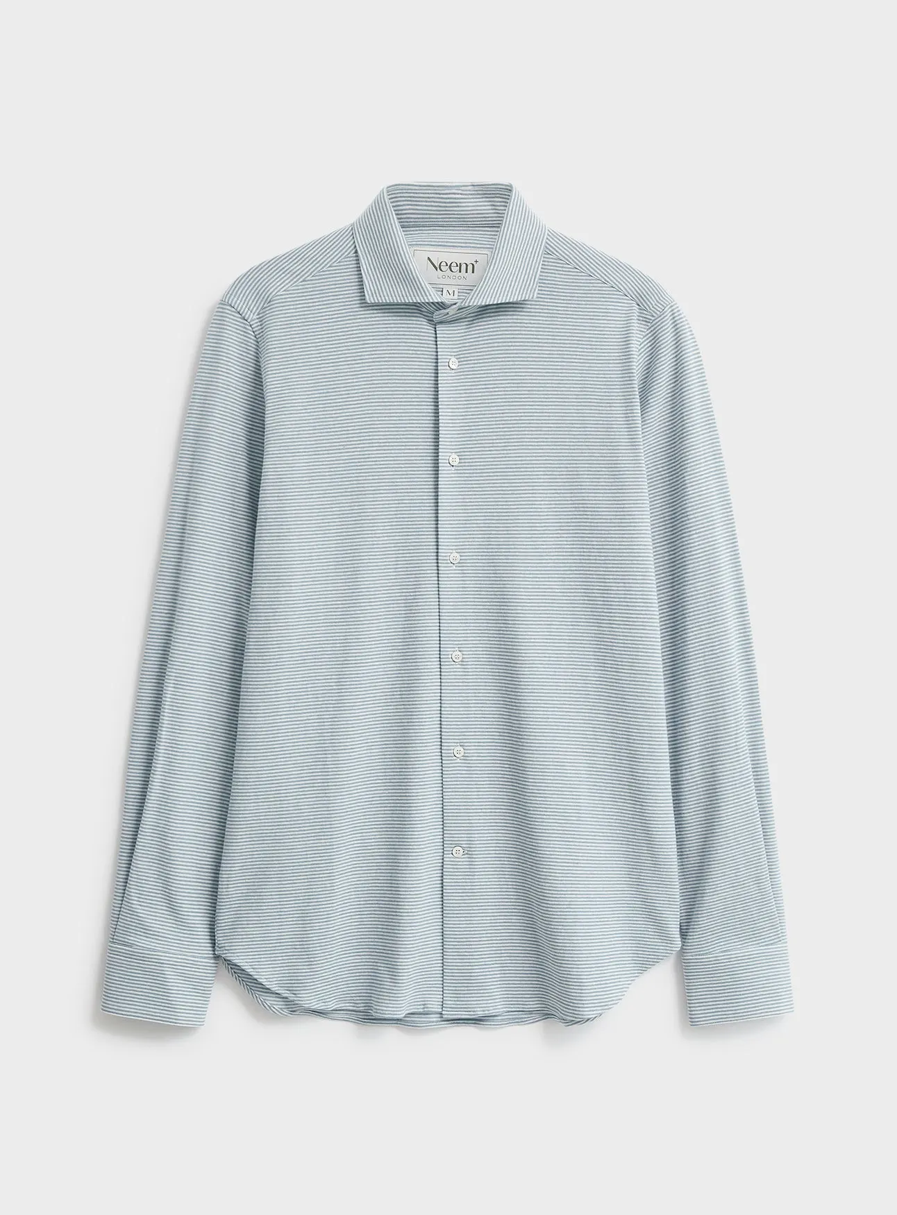 Recycled Sky Horizontal Stripe Cut Away Shirt