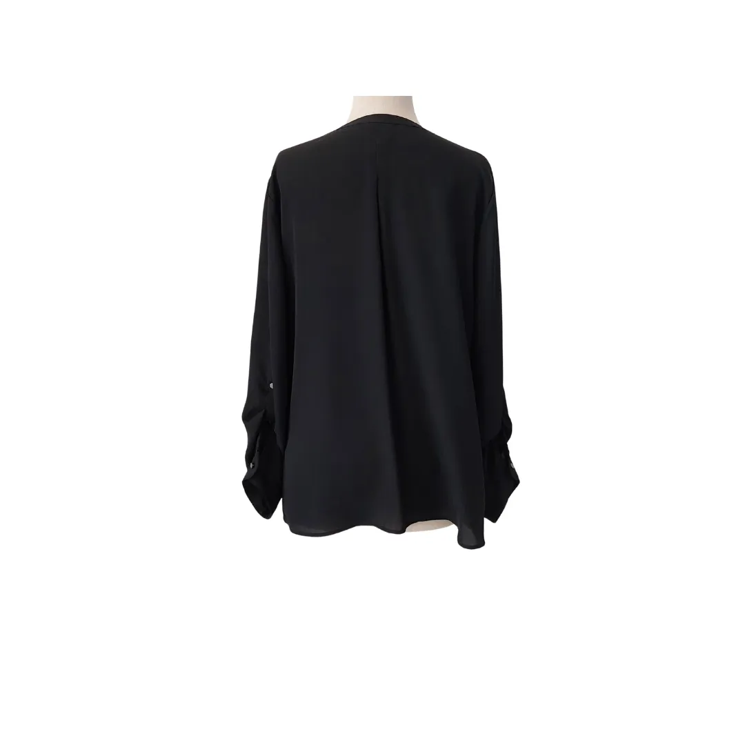 Reitman's Black Sheer V-neck Top | Gently Used |