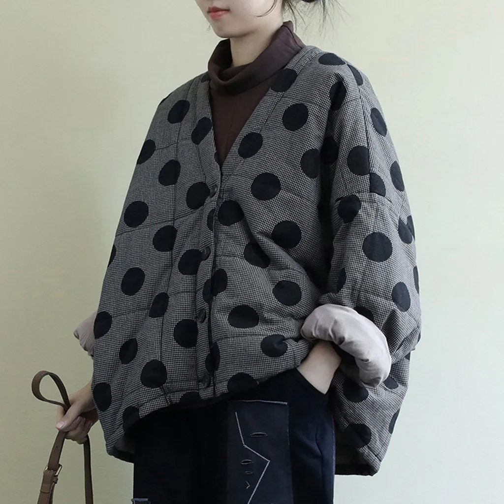 Retro Quilted Winter Women Linen Coat