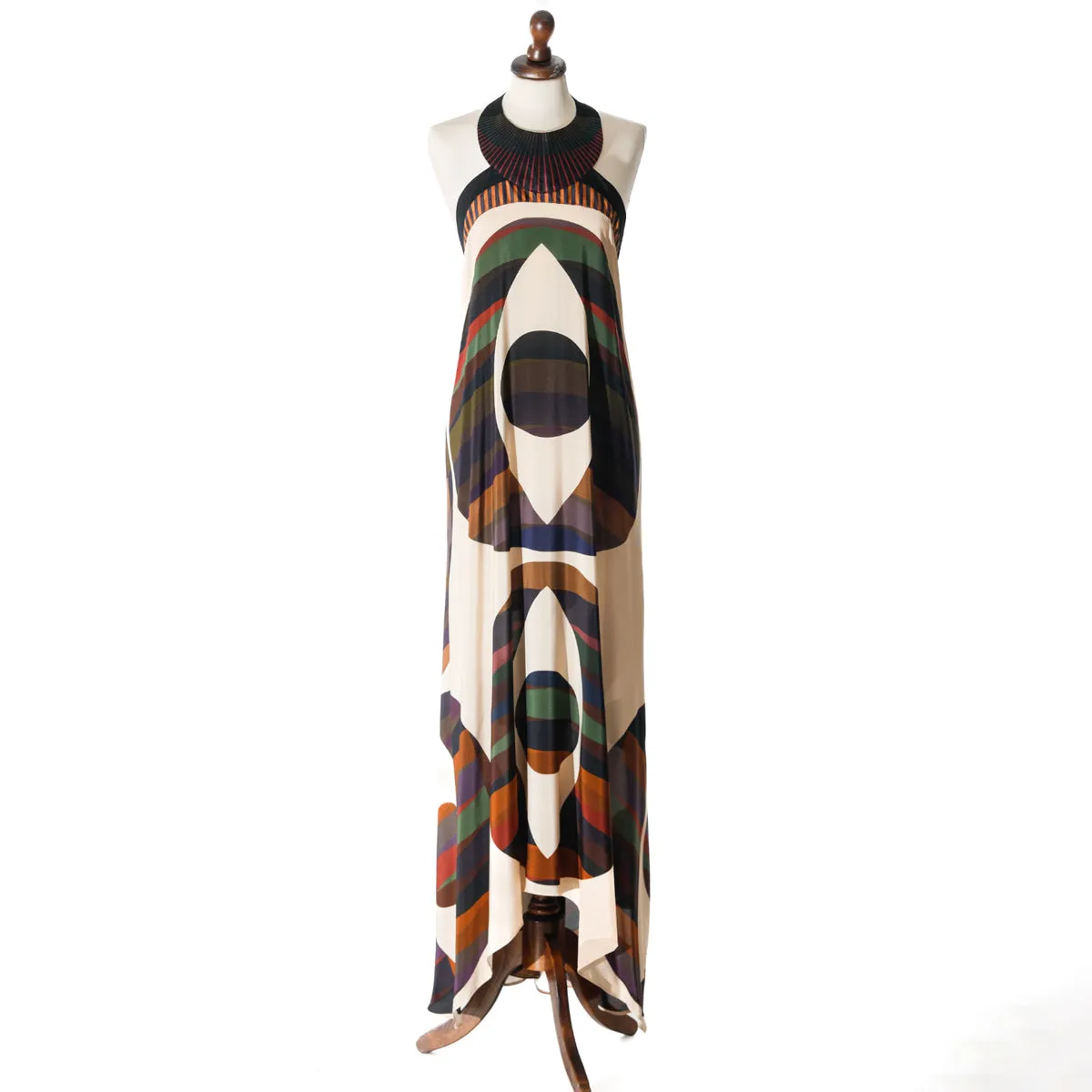 SABA SILK DRESS GEOMETRIC