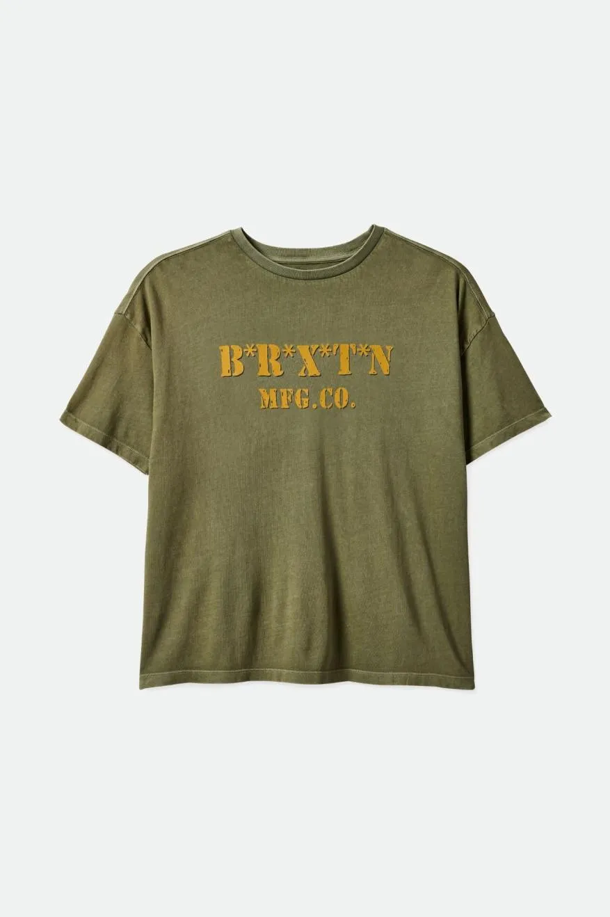 Service Oversized Boyfriend Tee - Olive Surplus