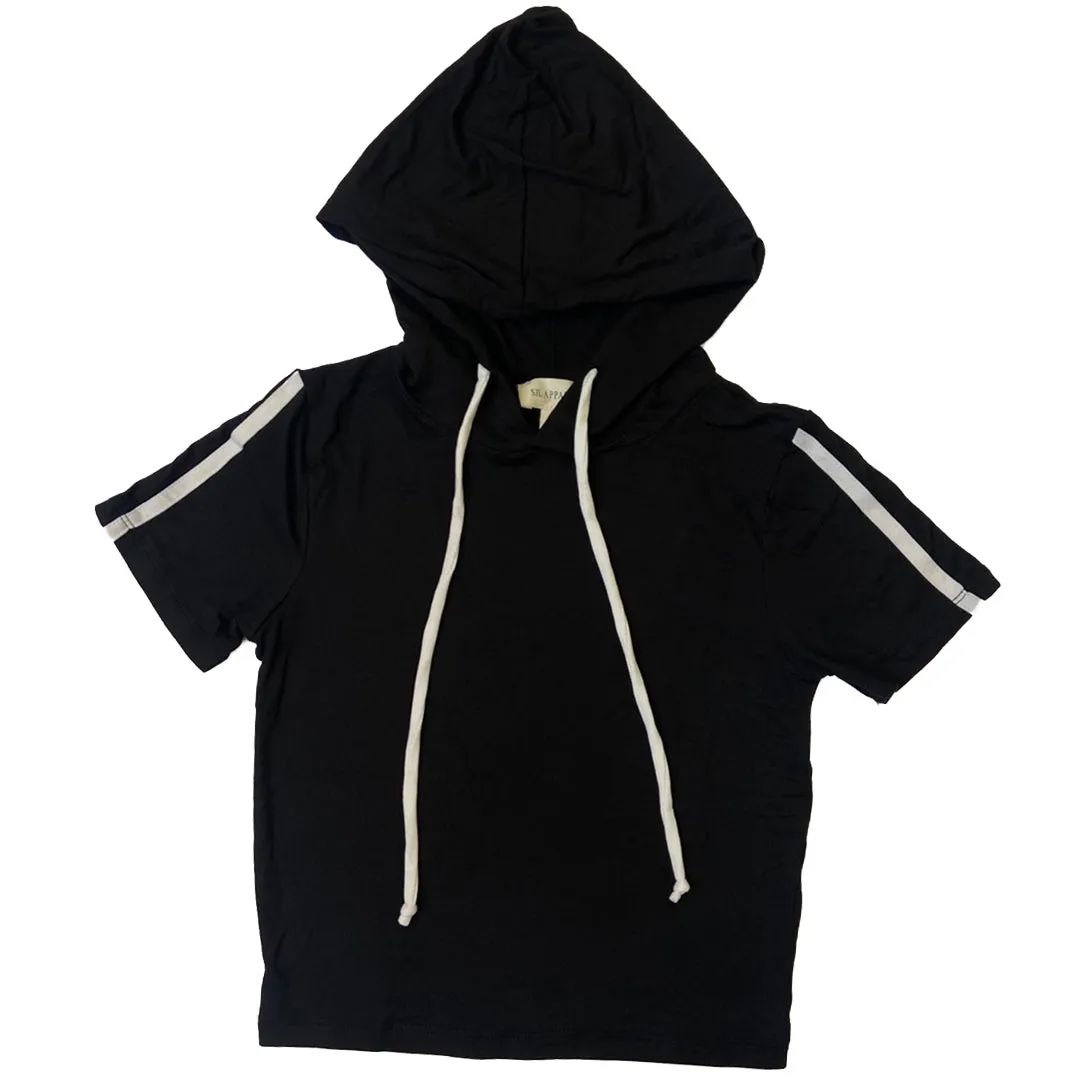 Short Sleeve Hoodie Top