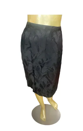 Silk midi skirt