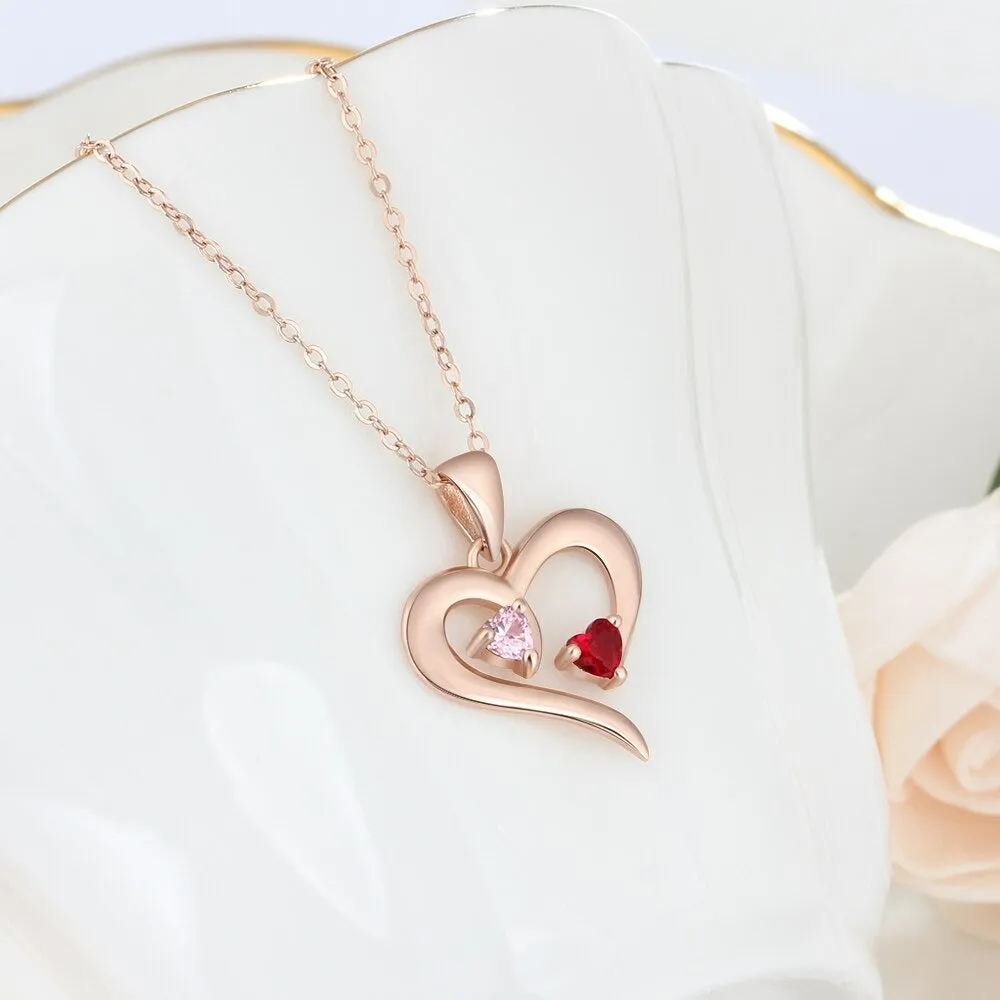 Sterling Silver Personalized Heart Necklace