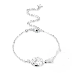 Sterling Silver Tree Of Life Anklet For Women