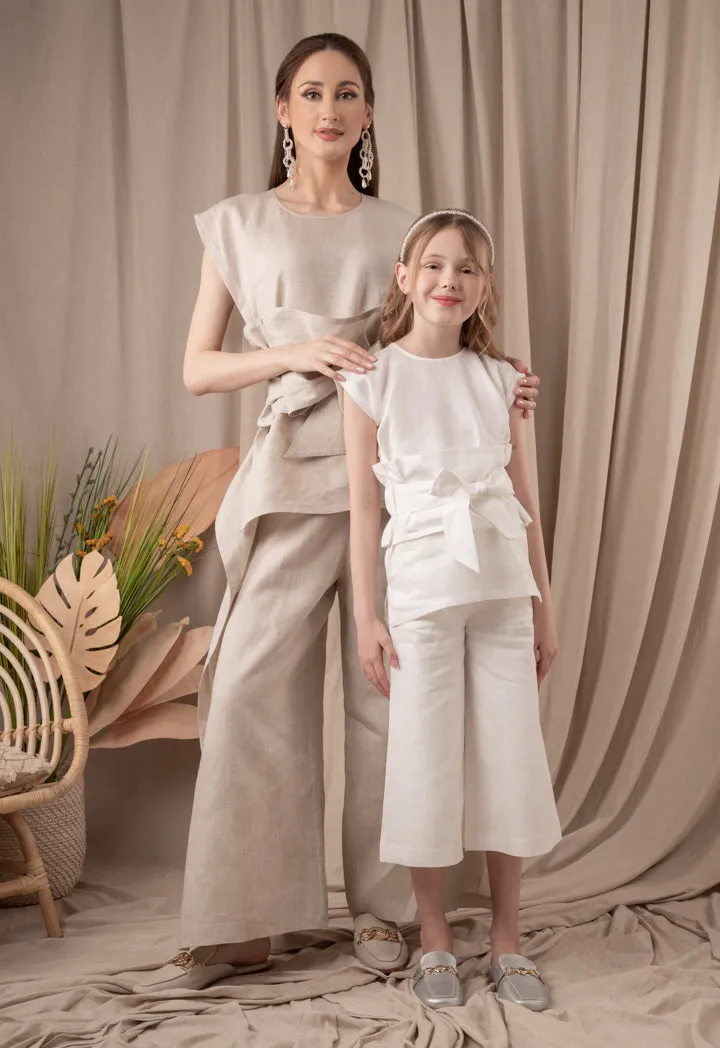 Straight Fit Linen Culottes