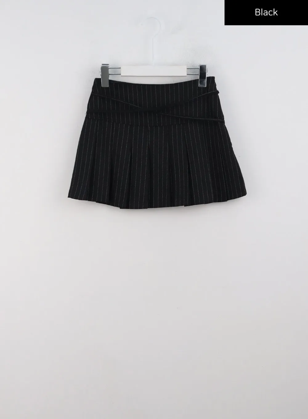 Stripe Pleated Mini Skirt CD301