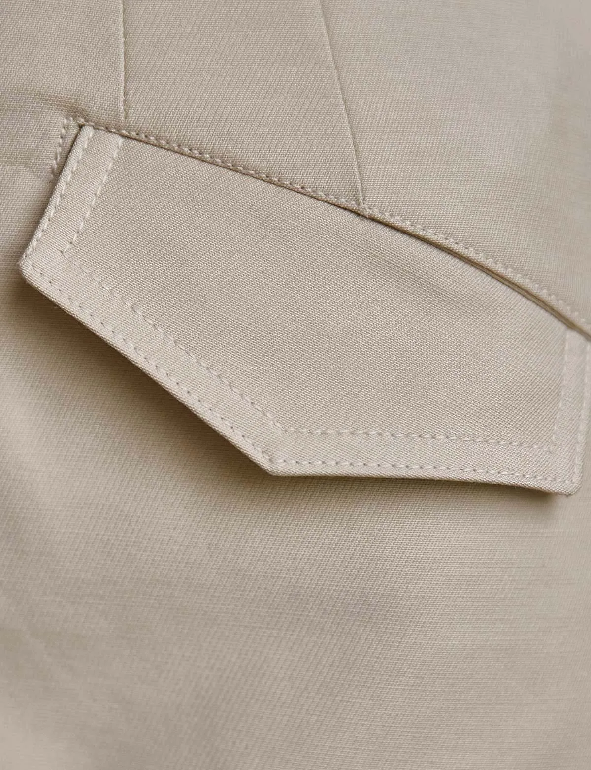 Tan Pocket Twill Mini Skirt-BESTSELLER