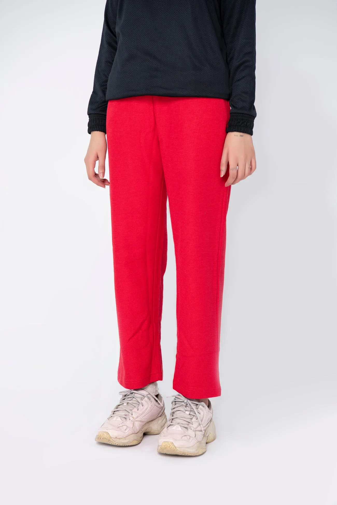 TEXTURED STRAIGHT LEG TROUSER