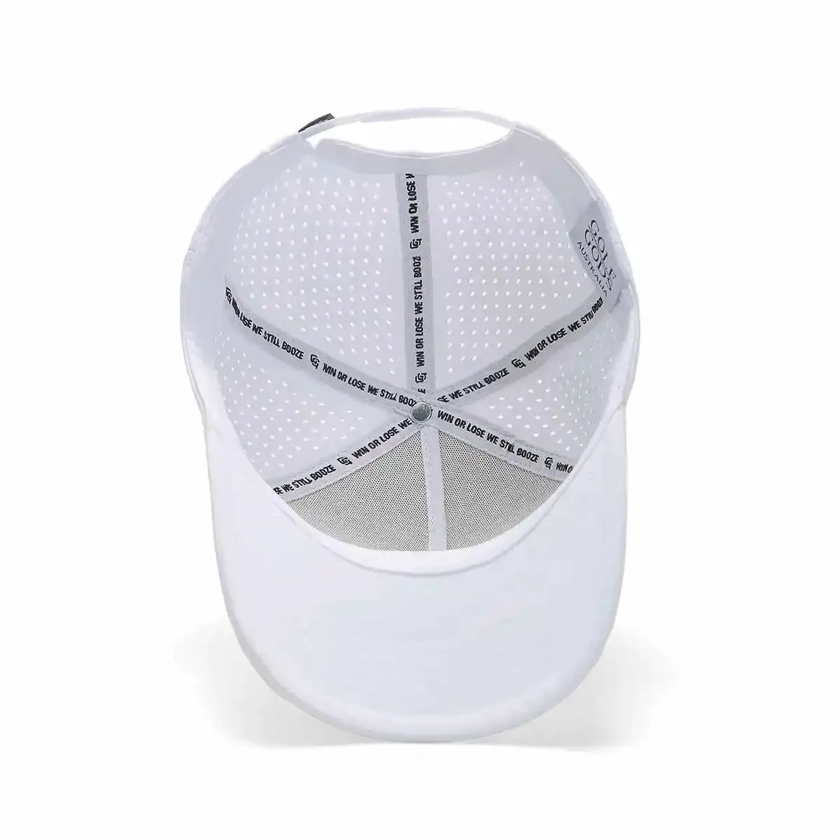 TOUR PRO Golf Hat in White with Curved Brim