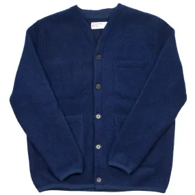 Universal Works - Cardigan Wool Fleece - Indigo