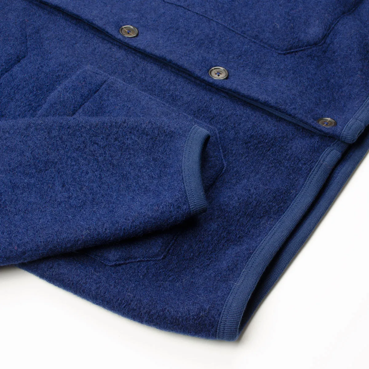 Universal Works - Cardigan Wool Fleece - Indigo