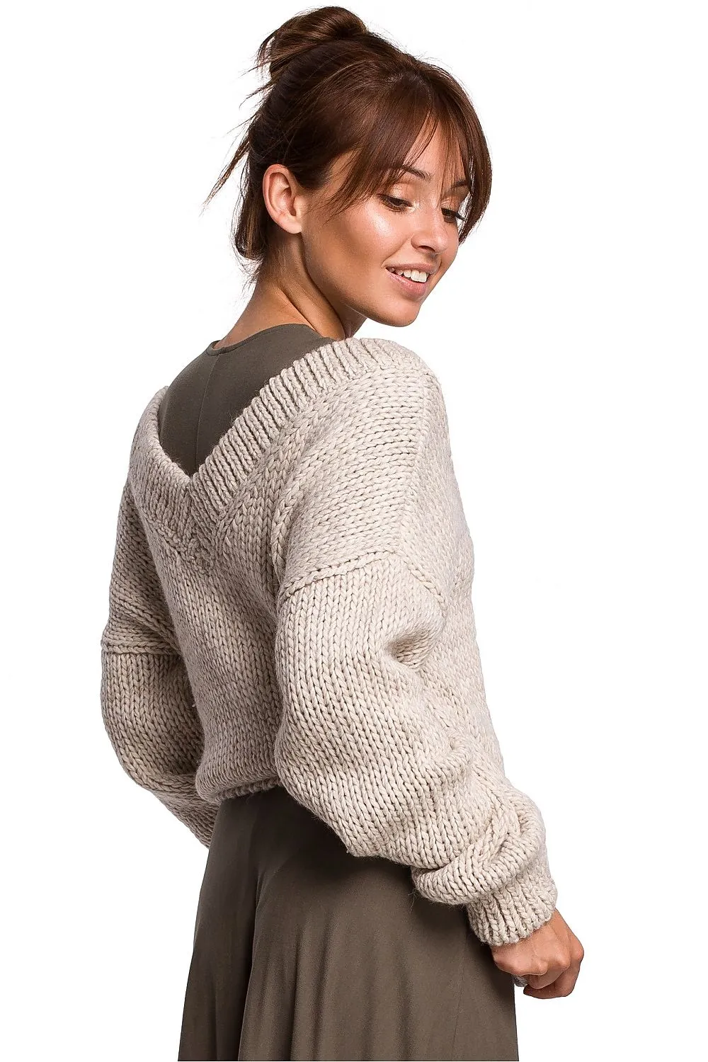 V-Neck Knitted Jumper