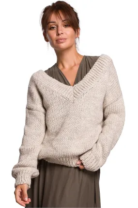 V-Neck Knitted Jumper