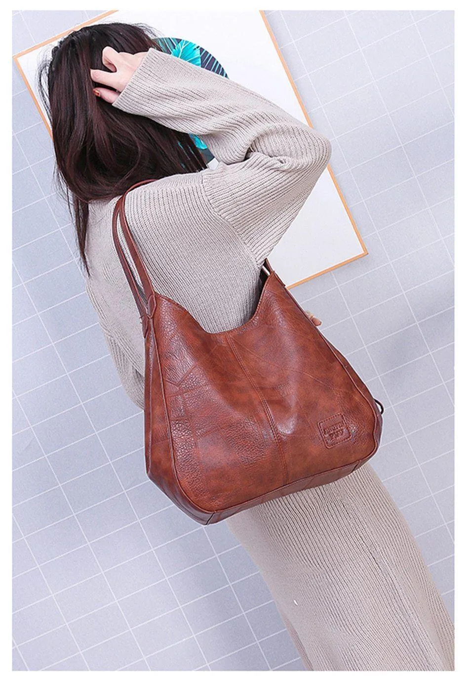 Vintage Leather Shoulder Bags For Women