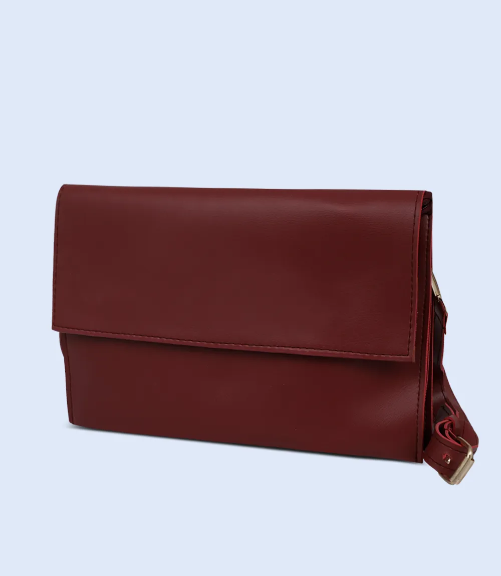 WB2409-MAROON-Women Shoulder Bag