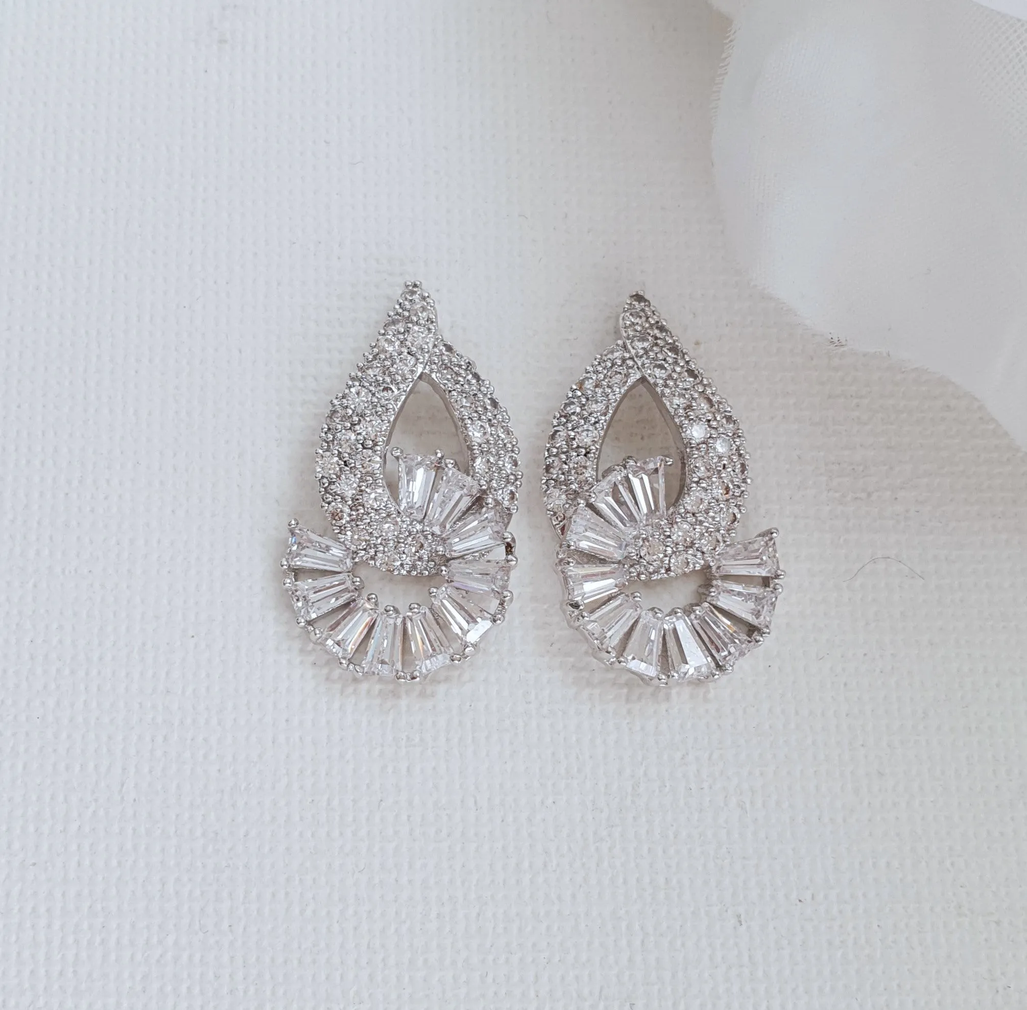 Wedding Stud Earrings-Amanda