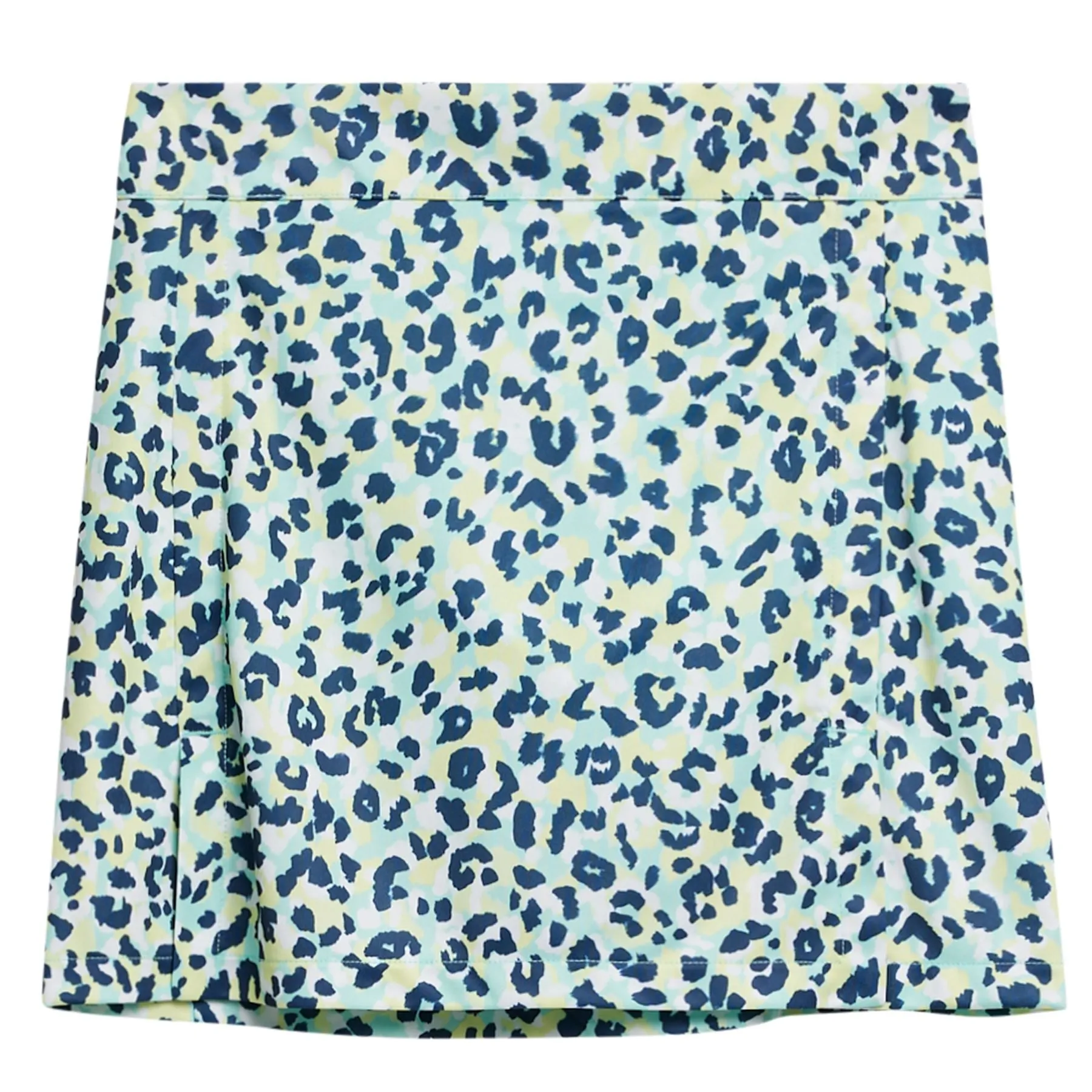 Womens Amelie TX Printed Mid-Length Skirt in Leopard Print - Aruba Blue - SS24 Collection