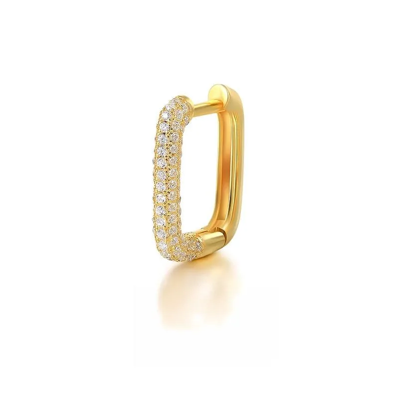 Zircon Square Hoop Earring For Women