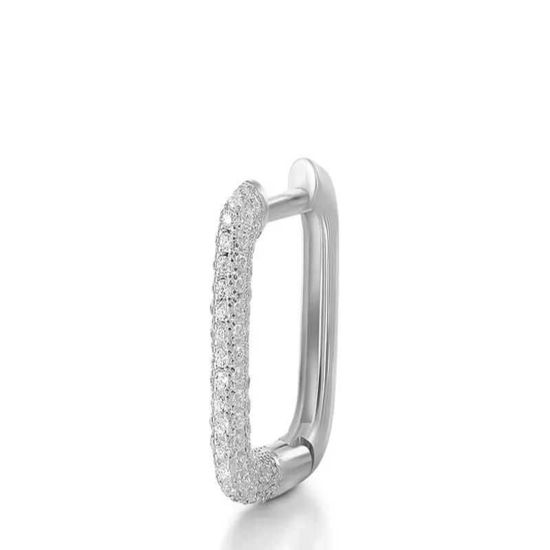 Zircon Square Hoop Earring For Women