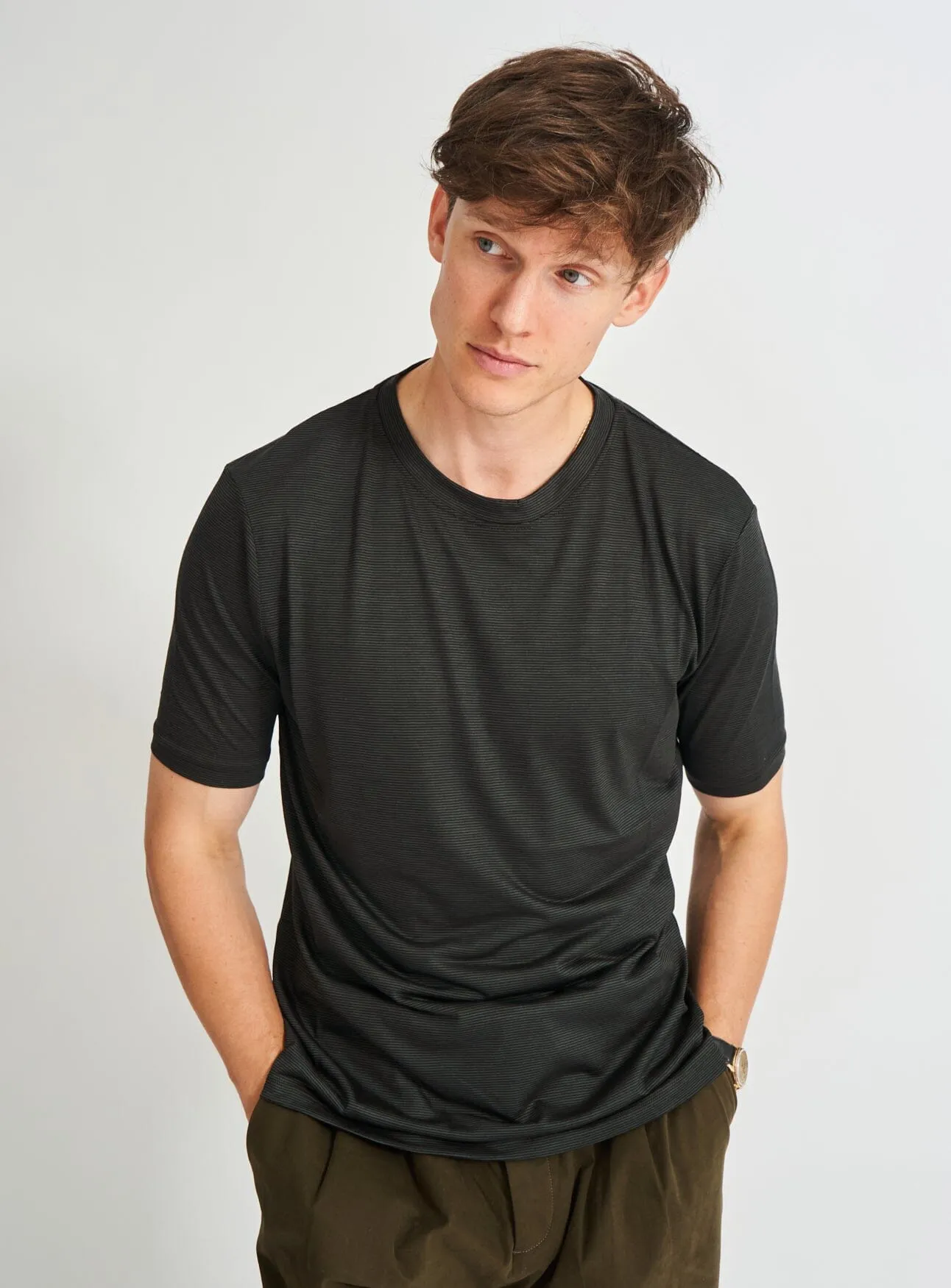 ZQ Merino Olive Stripe T-Shirt